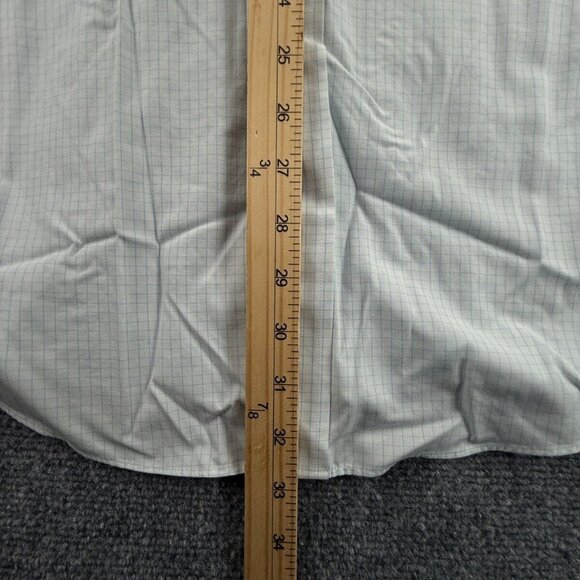 Brooks Brothers Classic Cotton Check Non-Iron Blue 17-34 Spread Men Shirt Adult - Picture 4 of 16